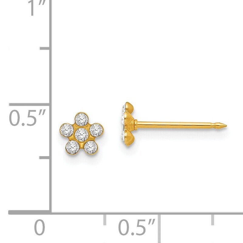 April Crystal Birthstone Earrings 14k Gold 784E