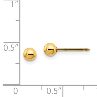 4mm Ball Long Post Earrings 14k Gold 69E, MPN: 69E,