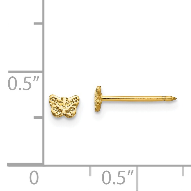 Petite Butterfly Earrings 24k Gold-plated 60E