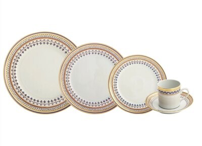 Mottahedeh Chinoise Blue 5Pc Place Settng W Dinner Plate Large S1520A, MPN: S1520A,