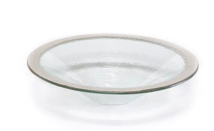 Annieglass Roman Antique Medium Serving Bowl Platinum P245