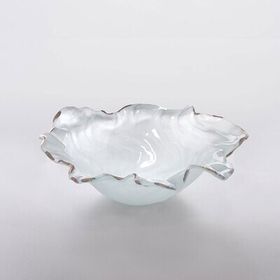 Annieglass Poppy Small Bowl Frosted 24k Gold Trim PP105, MPN: PP105, UPC: