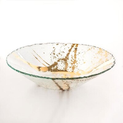 Annieglass Jaxson Large Serving Bowl Gold JX165G, MPN: JX165G, UPC: