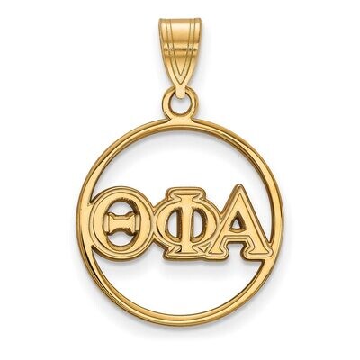 Theta Phi Alpha Small Circle Pendant Gold-plated Silver GP011TPA, MPN: GP011TPA, 886774913223