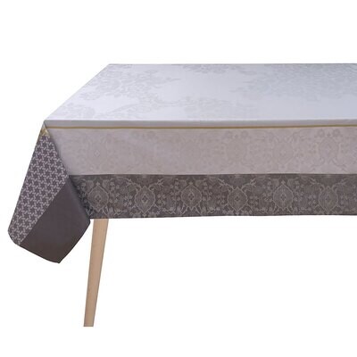 Le Jacquard Francais Voyage Iconique Enduit Grey Coated Tablecloth 69 x 126 Inch 28581, MPN: 28581,…