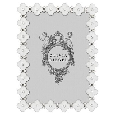Olivia Riegel White Enamel Clover 5 x 7 Inch Picture Frame RT4875, MPN: RT4875, 817655012957