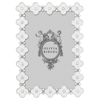 Olivia Riegel White Enamel Clover 4 x 6 Inch Picture Frame RT4874, MPN: RT4874, 817655012841