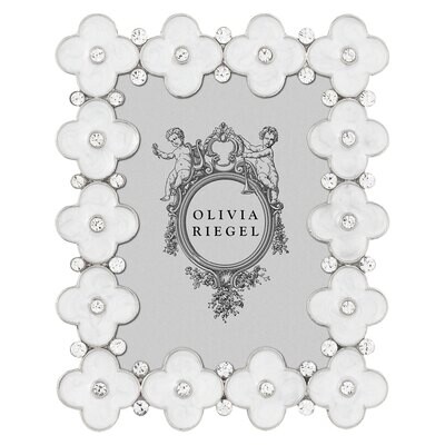 Olivia Riegel White Enamel Clover 2.5 x 3.5 Inch Picture Frame RT4873, MPN: RT4873, 817655012759