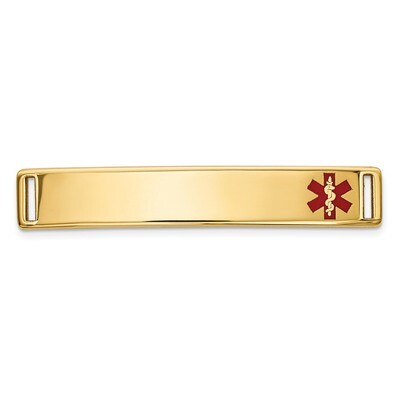 Epoxy Enameled Medical ID Off Ctr Plate # 817 14k Gold XM646, MPN: XM646, 191101439261
