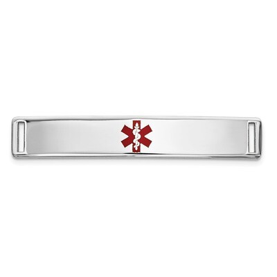 Epoxy Enameled Medical ID Ctr Plate # 817 14k white Gold XM644W, MPN: XM644W, 191101439230