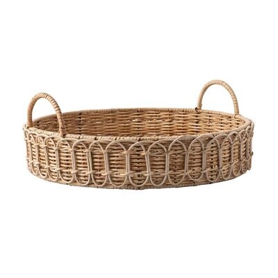 Juliska Provence Rattan Whitewash Circle Tray RT02/10, MPN: RT02/10, 810034838551