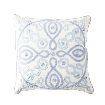 Juliska Berry and Thread Chambray White 18 Inch x 18 Inch Pillow PW20/47, MPN: PW20/47, 810034839596