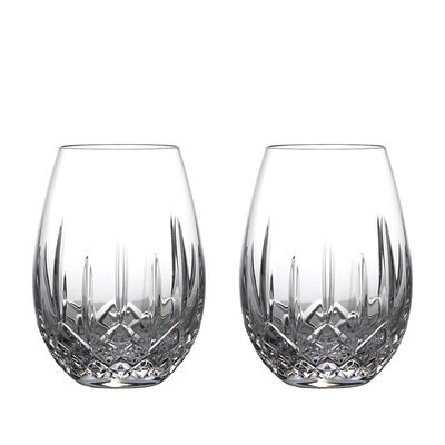 Waterford Lismore Nouveau Stemless Wine Deep Red 22 oz Set of 2 1060610, MPN: 1060610, 701587459907