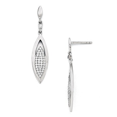 Dangle Post Earring Sterling Silver &amp; Cubic Zirconia QMP859, MPN: QMP859, 883957552743