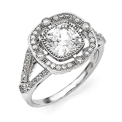 Ring Sterling Silver &amp; Cubic Zirconia QMP921, MPN: QMP921, 883957435459
