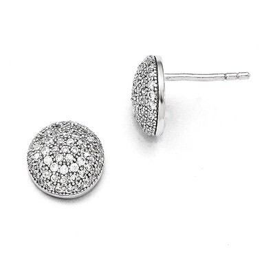 Post Earrings Sterling Silver &amp; Cubic Zirconia QMP854, MPN: QMP854, 883957537443