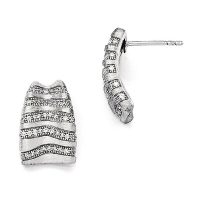 Post Earrings Sterling Silver &amp; Cubic Zirconia QMP856, MPN: QMP856, 883957052472