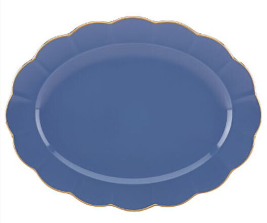 Marchesa Marchesa Shades Blue 16.0 Oval Platter