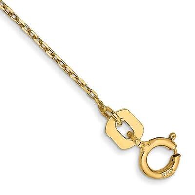 9 Inch .8mm Diamond-Cut Cable with Spring Ring Clasp Anklet 14k Gold PEN41-9, MPN: PEN41-9, 8839571…