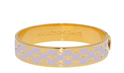 Halcyon Days 13mm Bee Sparkle Lavender Gold Hinged Bangle Bracelet HBBES2713G, MPN: HBBES2713G,