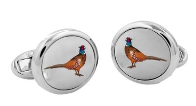Halcyon Days Pheasant Sterling Silver Cuff Braceletlinks CLPHE04RDS, MPN: CLPHE04RDS, 5060171152538