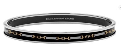 Halcyon Days 6mm Bridle Black Palladium Medium Bangle Bracelet PBBRD0206PM, MPN: PBBRD0206PM,