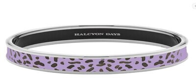 Halcyon Days 6mm TR Leopard Lavender Palladium Small Bangle Bracelet PBTRA2706PS, MPN: PBTRA2706PS,