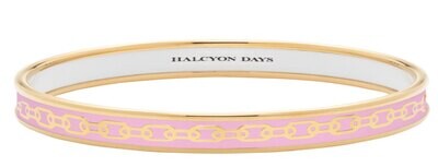 Halcyon Days 6mm Chain Pale Pink Gold Small Bangle Bracelet PBCHA2606GS, MPN: PBCHA2606GS,