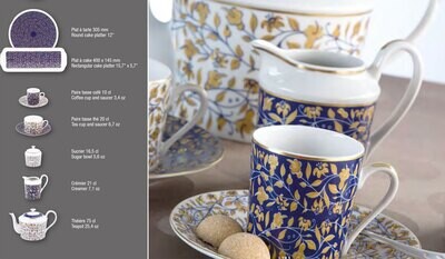 Deshoulieres Vignes Blue Tea Saucer 034346, MPN: 34346, 3104363078830