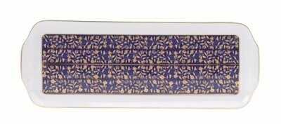 Deshoulieres Vignes Blue Rectangular Cake Platter 034357, MPN: 34357, 3104363079387