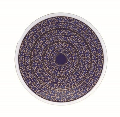 Deshoulieres Vignes Blue Round Cake Platter 034358, MPN: 34358, 3104363079431