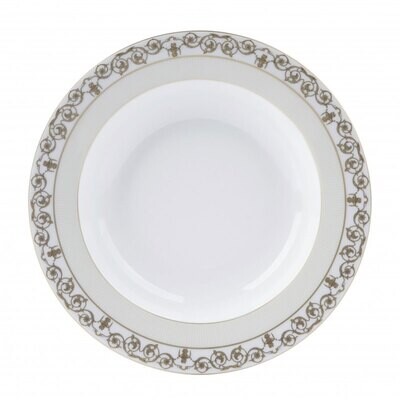 Deshoulieres Tuileries White Rim Soup Plate 036484, MPN: 36484, 3104363177540