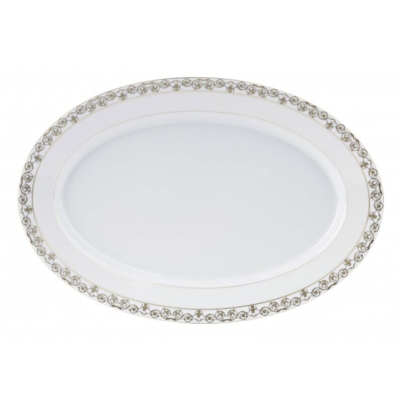 Deshoulieres Tuileries White Oval Platter 036486