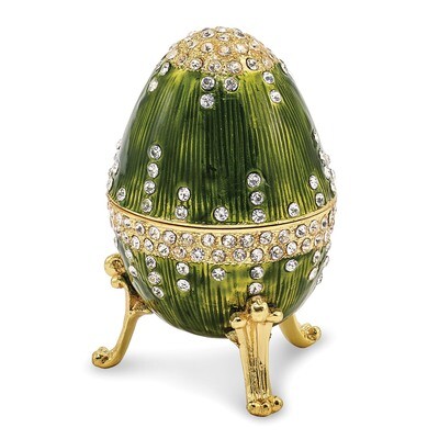 Regal Green Musical Egg Enamel on Pewter by Jere, MPN: BJ2063, 191101595028