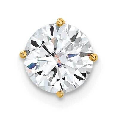 1.50ct. 7.5mm Round D E F Pure Light Moissanite Solitaire Chain Slide 14k Gold YG113-23PDMP, MPN: Y…