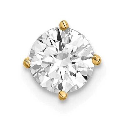 3/4ct. 6.0mm Round G H I True Light Moissanite Solitaire Chain Slide 14k Gold YG113-20PDMT, MPN: YG…