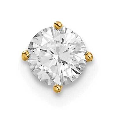 1/2ct. 5.0mm Round G H I True Light Moissanite Solitaire Chain Slide 14k Gold YG113-16PDMT, MPN: YG…