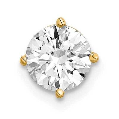 1ct. 6.5mm Round G H I True Light Moissanite Solitaire Chain Slide 14k Gold YG113-21PDMT, MPN: YG11…