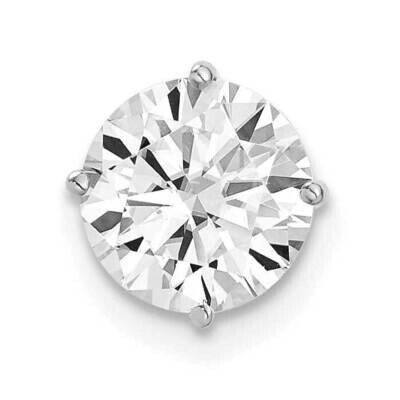 1.5ct. 7.5mm Round G H I True Light Moissanite Solitaire Chain Slide 14k White Gold WG113-23PDMT, M…