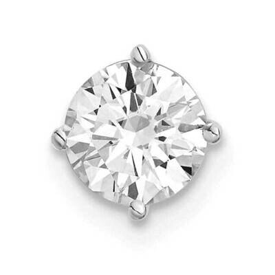 3/4ct. 6.0mm Round G H I True Light Moissanite Solitaire Chain Slide 14k White Gold WG113-20PDMT, M…