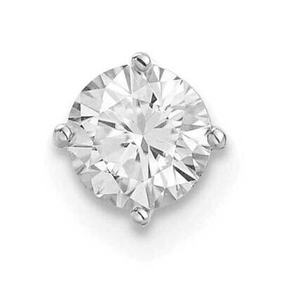 1/2ct. 5.0mm Round G H I True Light Moissanite Solitaire Chain Slide 14k White Gold WG113-16PDMT, M…