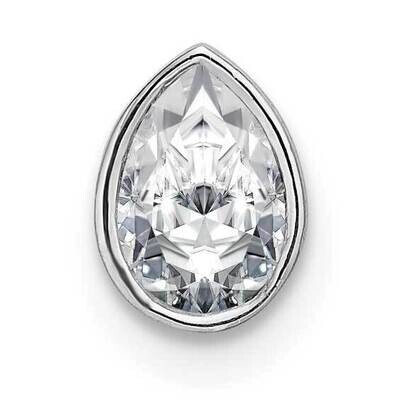 Pear Bezel G H I True Light Moissanite Chain Slide 14k White Gold PM6804-045-WMT, MPN: PM6804-045-W…