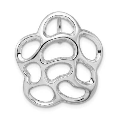 Cut Out Flower Slide Sterling Silver Polished QC10033, MPN: QC10033, 637218156139