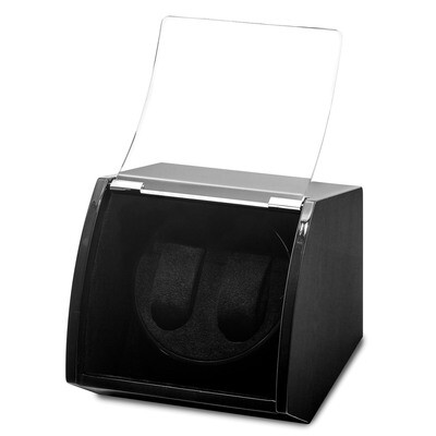 Black Finish Wood Dual Watch Winder by Jere, MPN: JWW721-B, 191101679803