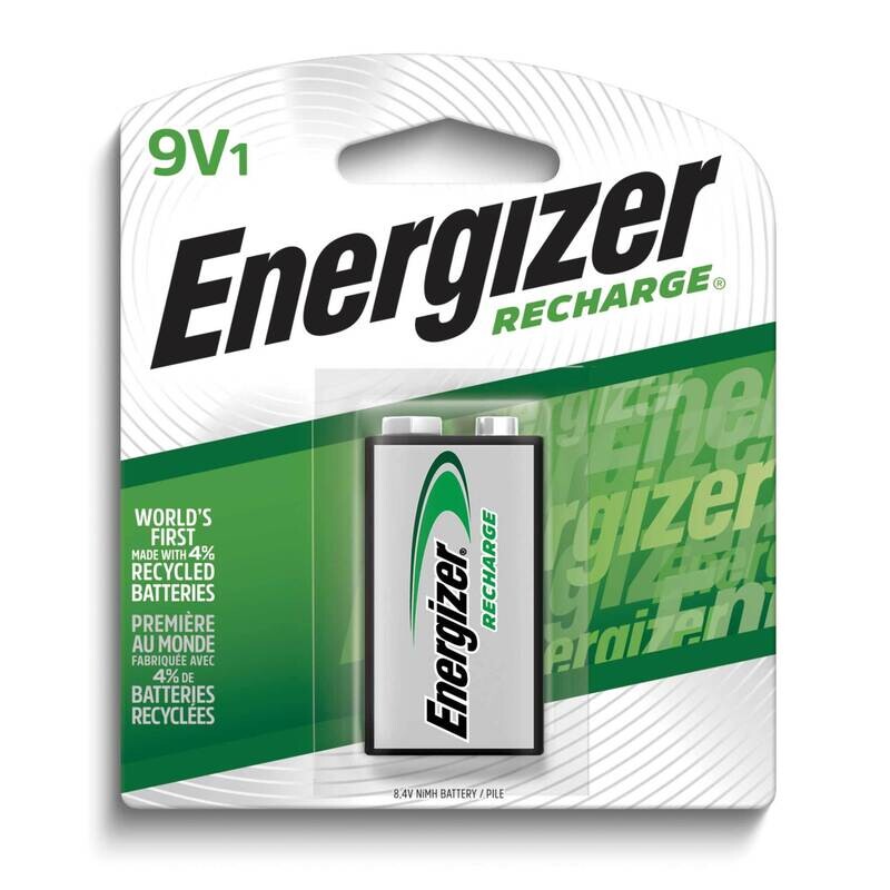 Pack of 1 Energizer Recharge Universal Rechargeable 9V Battery WB9VR/1