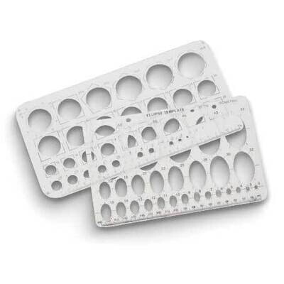 Template Set for 36 Circles 1mm to 36mm and 27 Ovals 2mm to 50mm JT5543, MPN: JT5543, 654207252429