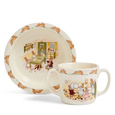 Royal Doulton Bunnykins Baby Bowl &amp; 2 Handle Mug 2-Piece Set 1064980, MPN: 1064980, 701587471060