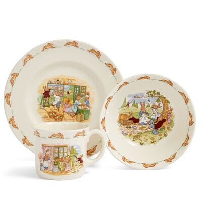 Royal Doulton Bunnykins Childrens Bowl Plate &amp; Mug 3-Piece Set 1064978, MPN: 1064978, 701587471084