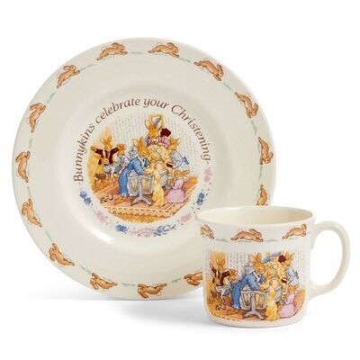 Royal Doulton Bunnykins Christening Plate &amp; Mug 2-Piece Set 1064977, MPN: 1064977, 701587471091