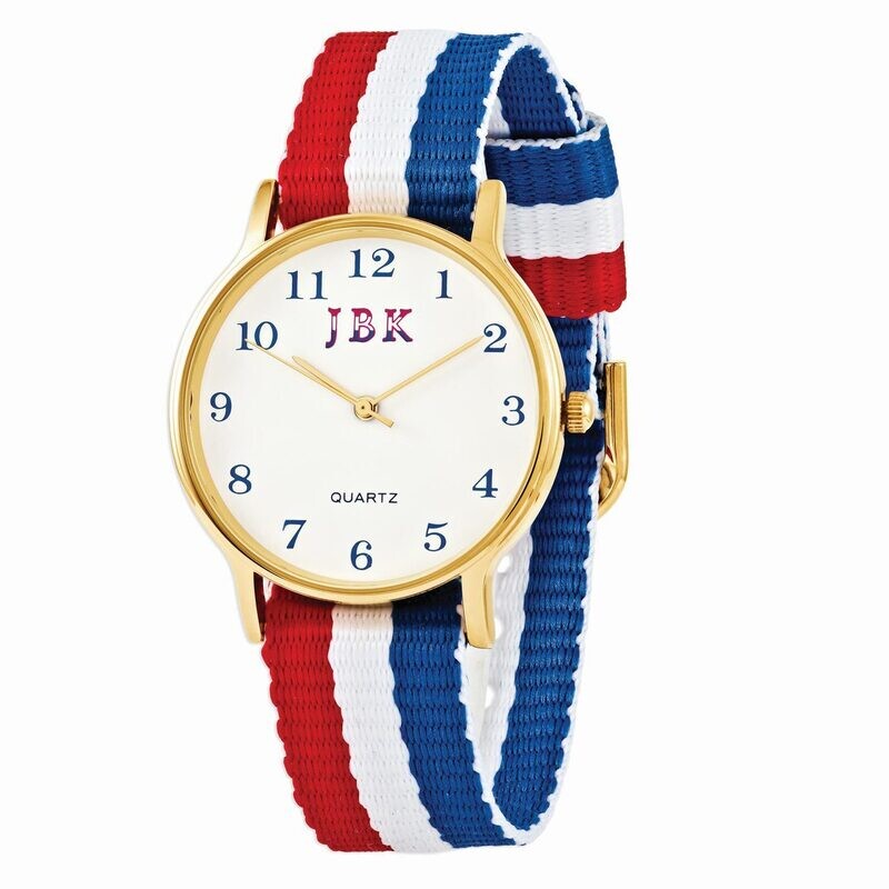 Jackie Kennedy 34mm Adjustable 9in American Flag  Watch